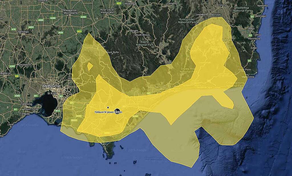 The toxic sulfur dioxide hotspot in Victoria potentially impacts 473,622 people: