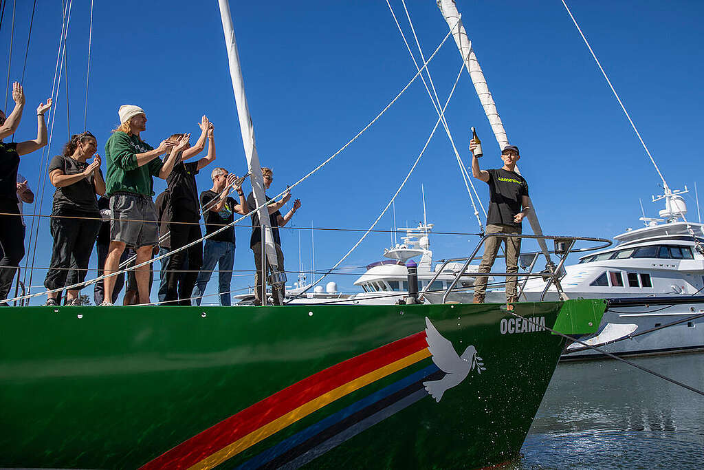 CEO David Ritter at the Oceania Naming Ceremony in Australia. © Greenpeace