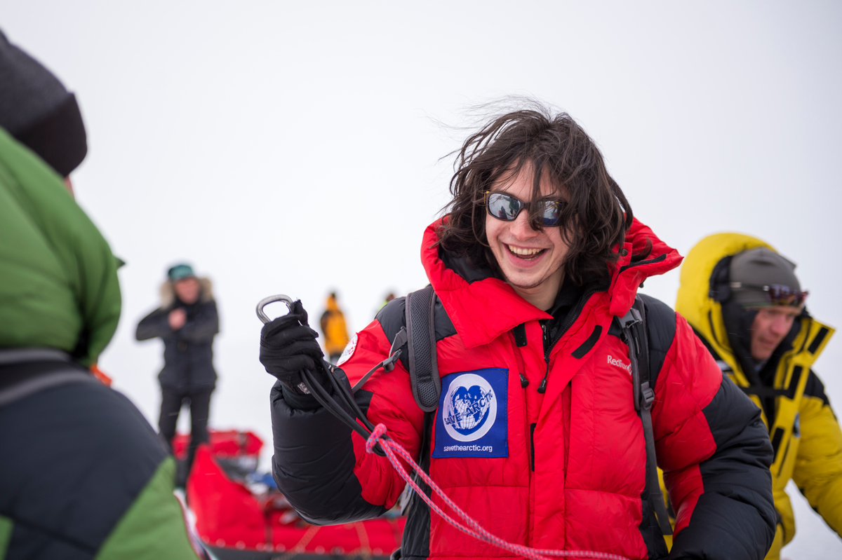 Ezra Miller at Barneo Base. © Christian Åslund / Greenpeace