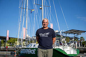 Captain Daniel Rizzotti at the Oceania Naming Ceremony in Australia. © Greenpeace