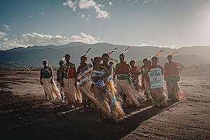 Pacific Climate Activists hold an action in Vanuatu for Climate Justice during COP26