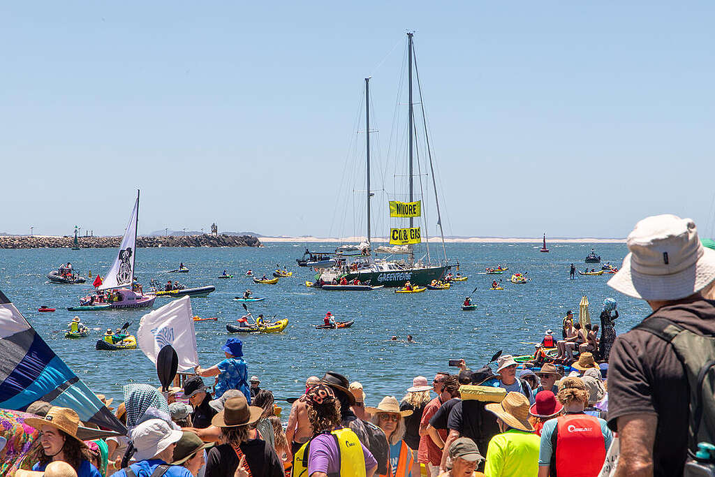 Protesters attend Rising Tide’s ‘Protestival’ in Newcastle, NSW. © Greenpeace