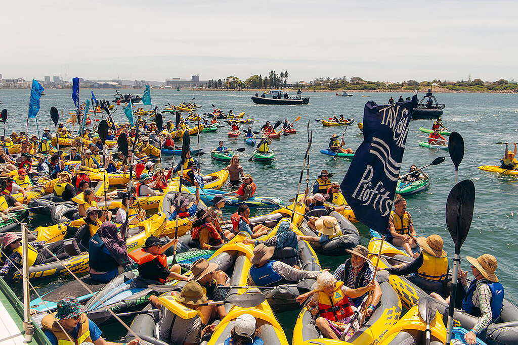 Protesters attend Rising Tide’s ‘Protestival’ in Newcastle, NSW. © Greenpeace