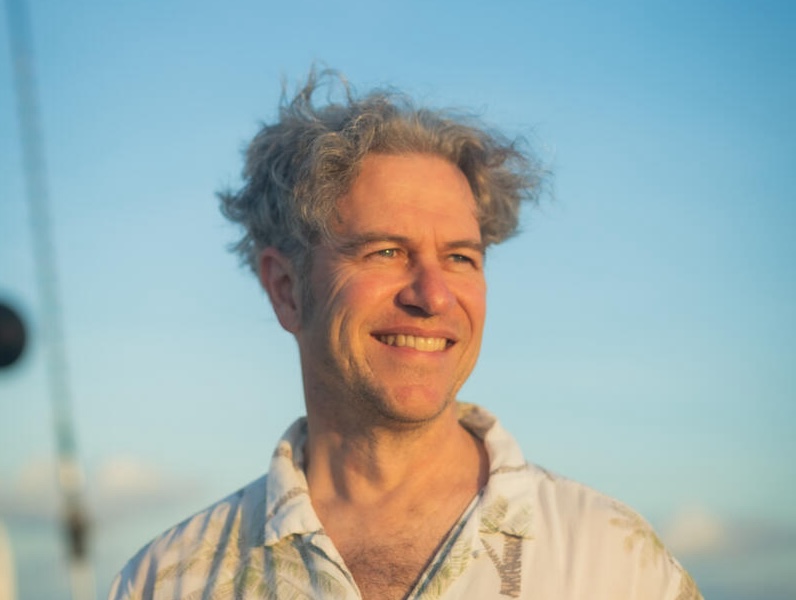 Chief Operating Officer at Greenpeace Australia Pacific, Terry O'Donnell on board the Rainbow Warrior for the Greenpeace Australia Pacific Campaign tour.