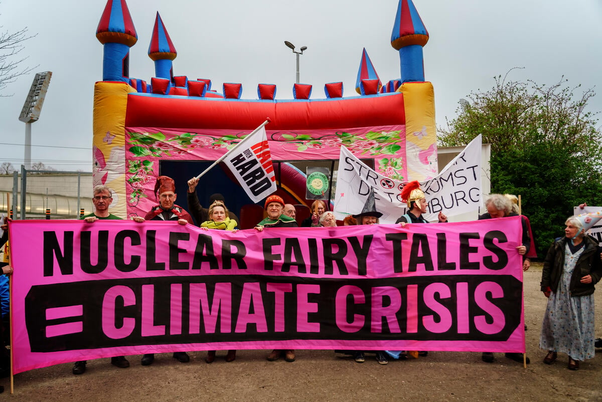 Activists Protest Nuclear Fairy Tales at Summit in Brussels. © Eric De Mildt / Greenpeace